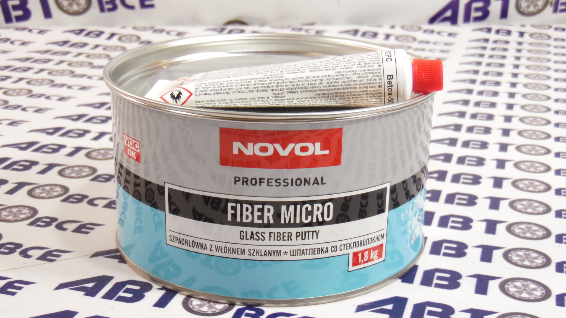 Шпатлевка со стекло улучшенная 1,8 кг (Micro fiber) NOVOL